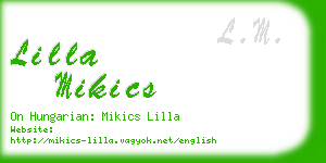 lilla mikics business card